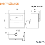Poêle à bois noir Larry Bucher 8,5 kW - SUPRA – Image 2