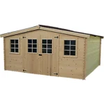 Abri de jardin en madriers bois massif 28 mm 12,65 m2 – Image 2
