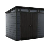Abris de jardin gris anthracite CORTINA 97 en résine KETER 6m²