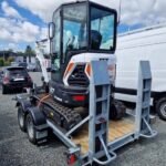 Bobcat E27Z + Remorque + 3 Godets + Marteau BRH Hydraulique Mini pelle 2,7T