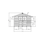 Abri en résine brossée monopente Brossium 4,7m² – Image 2