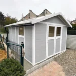 Abri de jardin en PVC 11,2m² DECO gris clair et blanc Grosfillex – Image 4