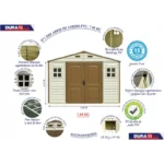 Abri de jardin en PVC WoodStyle Premium 7,68m² Duramax – Image 8