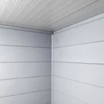 Abri Telluria en acier galvanisé blanc 5,6m² avec double porte Eleganto 2721 – Image 2