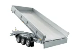 REMORQUE BENNE HYDRAULIQUE 3 ESSIEUX 400×200 UNITRAILER TASKER 400/3C 3500 KG – Image 2