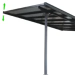 Toit de terrasse ajustable en aluminium laqué blanc 3,05×4,36m X-METAL – Image 4